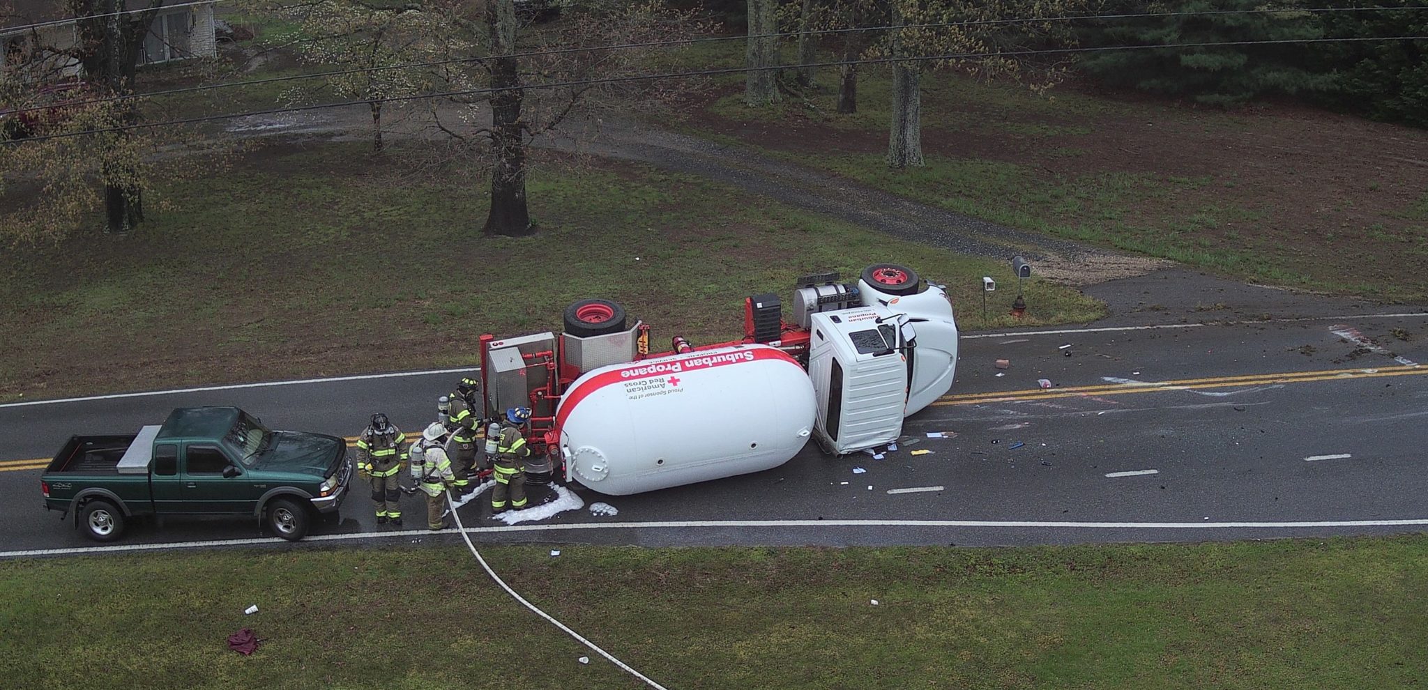 No Injuries Reported After Overturned Propane Truck Causes Evacuations