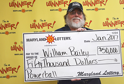 Envelope factory supervisor William Bailey of Glen Burnie was a $50,000 winner in the Jan. 14 Powerball drawing.