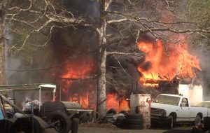 VIDEO: Fire in Loveville Destroys Workshop
