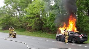 Car Destroyed by Fire in St Mary’s City