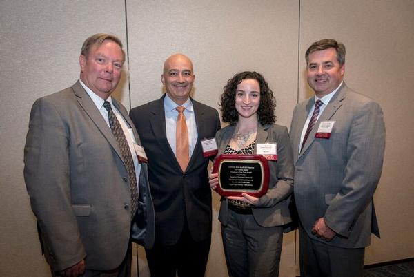 From left: David Yeager, Robin Locksley, Janna Roberts and Steve Nickle accept the Public-Sector Employer of the Year Award from CAREERS & the disABLED magazine at an awards ceremony in Boston April 20.