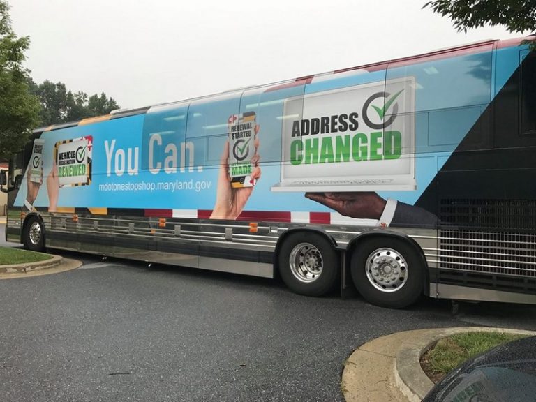 MDOT MVA Celebrates 20th Anniversary of Mobile Bus with “New Way to MVA” Design Southern