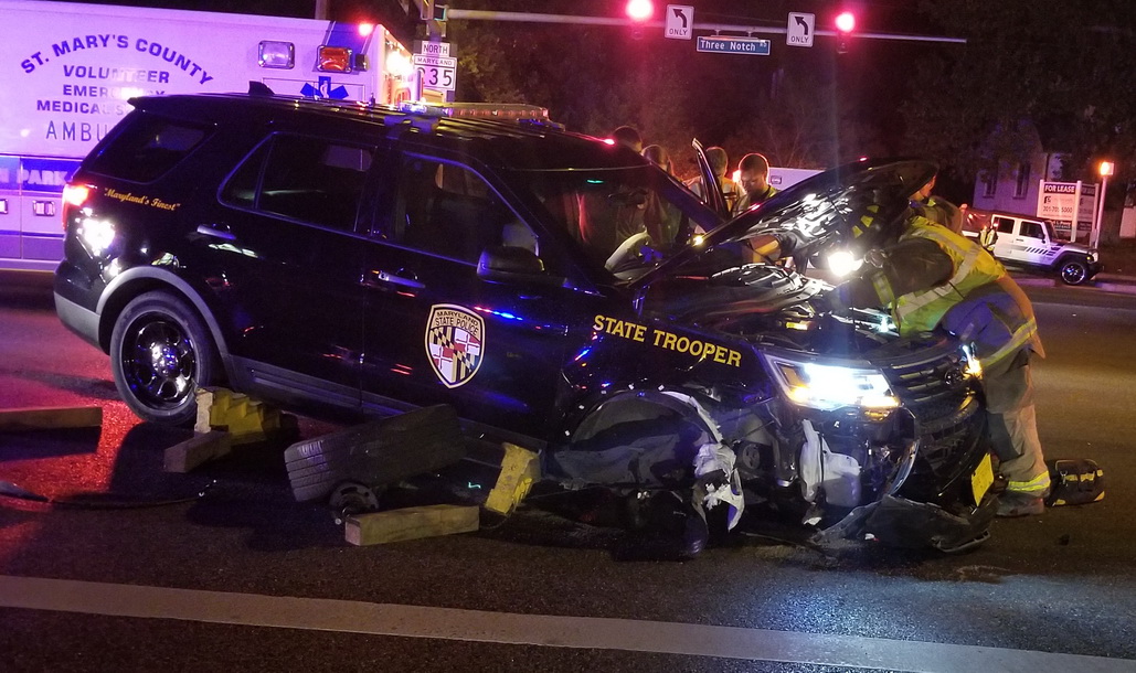 VIDEO Motor Vehicle Accident Involving a Maryland State Trooper in