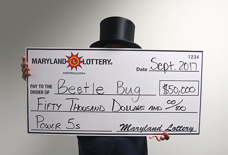 Persistence paid off for lucky “Beetle Bug,” who found the $50,000 top prize on the Power 5s scratch-off.