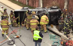 VIDEO: Motor Vehicle Crash in Great Mills Sends One to Trauma Center