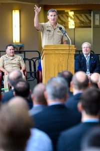 NAVAIR Commander Vice Adm. Paul Grosklags congratulates NAVAIR's newest Fellows and challenges them to think strategically, lead and mentor. 