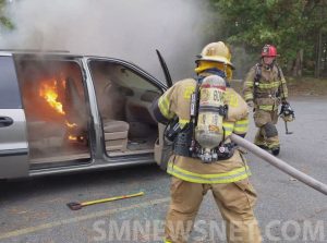 Exclusive Video: Firefighters Quickly Extinguish Van Fire in California