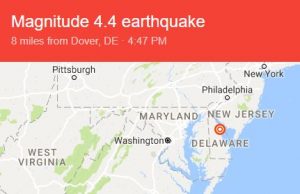 Earthquake in Delaware Felt by Readers in Prince George’s County