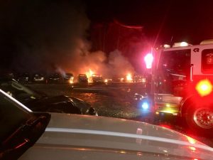 Multiple Vehicles Destroyed in Early Morning Fire in White Plains