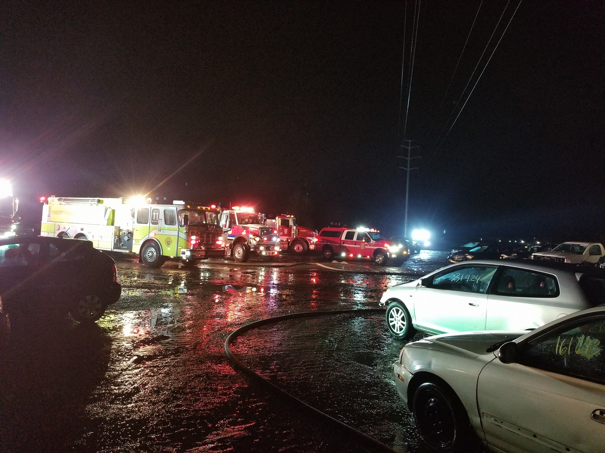 Multiple Vehicles Destroyed in Early Morning Fire in White Plains