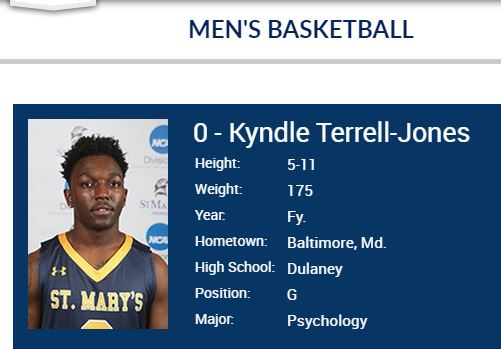 Kyndle Joshua Terrell-Jones, 18, of Owings Mills