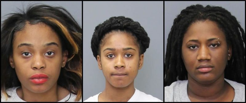 Raychelle Freeman, 20, Imani Lolita Yates, 19, and Nakita Monique Wilkins 20, all of Washington D.C.