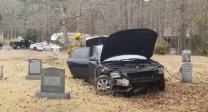 Driver Crashes Through Cemetery on Hermanville Road in Lexington Park