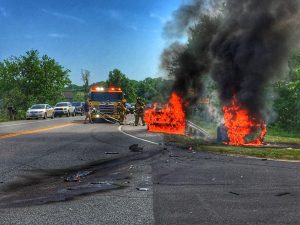 Police Investigating Fiery Motor Vehicle Accident in Sunderland