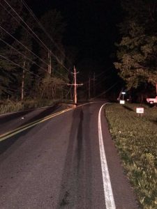 Vehicle Overturns After Striking Pole in Leonardtown