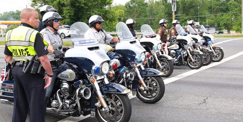 Charles County Sheriff's Office Motors Officers Escort Riders in ...