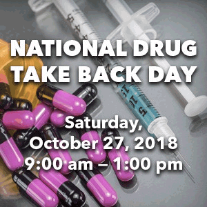Join the St. Mary’s County Sheriff’s Office, Health Department and Elks Lodge on National Prescription Drug Take Back Day