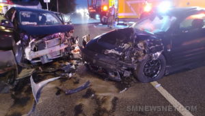 VIDEO: Three Vehicle Crash in Great Mills Sends Two Patients to Trauma Center