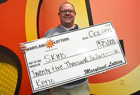 “Skins” of Glen Burnie found his first big win playing Keno.