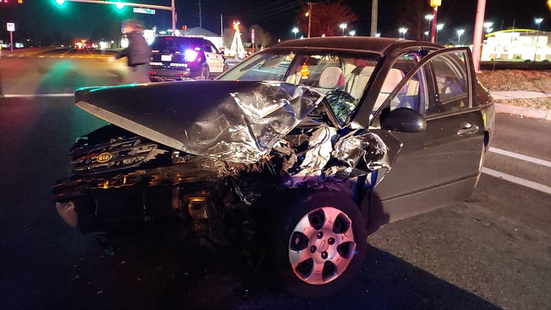 No Injuries Reported After Late Night Motor Vehicle Accident in