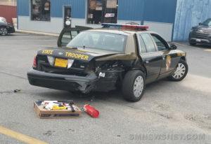 UPDATE: Maryland State Police Cruiser Struck by Another Vehicle While Running Radar in Charlotte Hall