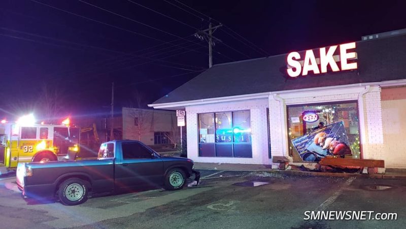 One Injured After Vehicle Crashes Into Restaurant in Lexington Park