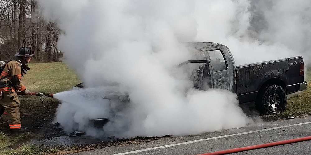 Firefighters Respond to Vehicle Fire on Flat Iron Road Southern Maryland News Net Southern