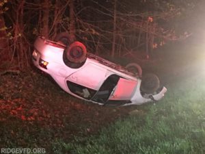 No Injuries Reported After Single Vehicle Rollover in Saint Mary’s City