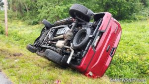 Rollover Crash in Great Mills Sends Three People to Area Hospital with Minor Injuries