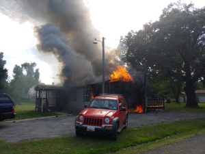 Fire in Bushwood Destroys House and Sends One to Hospital