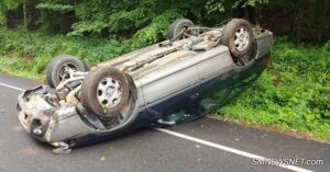 No Injuries Reported After Single Vehicle Rolls Over in Great Mills