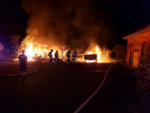 VIDEO: Garage and Vehicle Destroyed by Fire in Hollywood