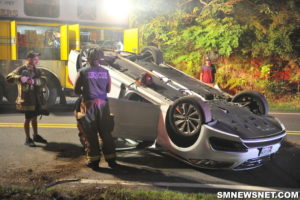 No Injuries Reported After Woman Reportedly Texting and Driving Flips Her Car in Great Mills