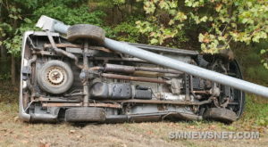 Minor Injuries Reported After Rollover Crash in Leonardtown