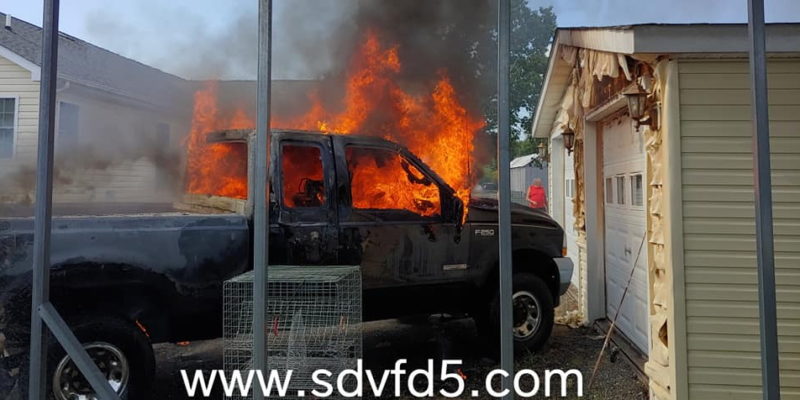 Seventh District Firefighters Quickly Extinguish Vehicle Fire Threatening Garage in Bushwood