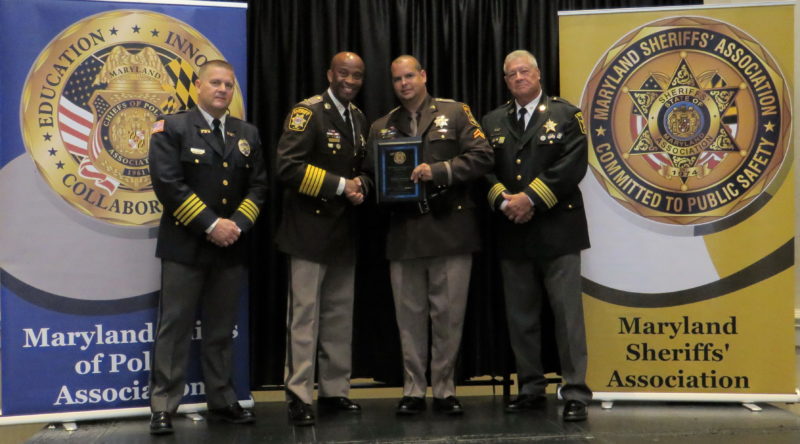 Charles County Sheriff’s Officer Corporal Brad Saunders Receives Maryland Sheriff’s Association Traffic Safety Award