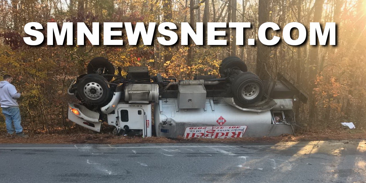 One Injured After Oil Tanker Truck Overturns in Mechanicsville