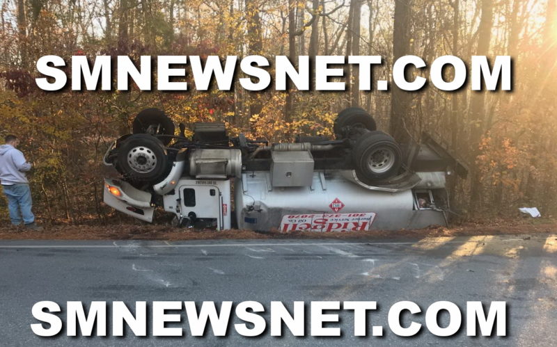 One Injured After Oil Tanker Truck Overturns in Mechanicsville