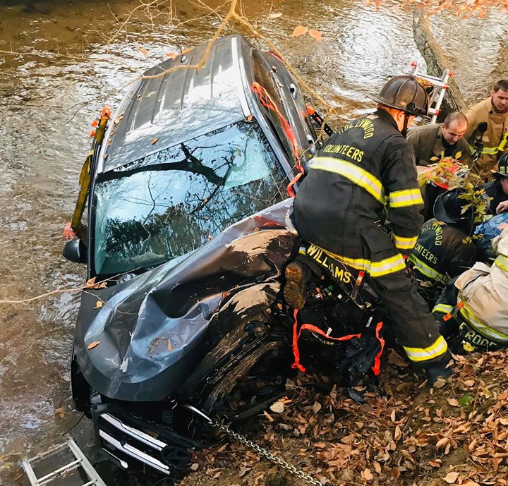 Driver Injured After Vehicle Strikes Tree and Crashes into McIntosh Run Creek in Leonardtown