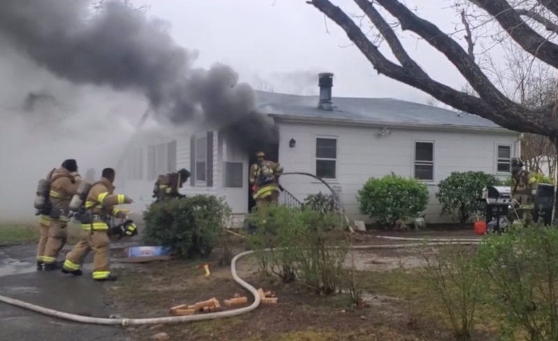 VIDEO: No Injuries Reported After House Fire in Lexington Park