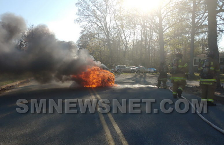 No Injuries Reported After Vehicle Fire in Lexington Park