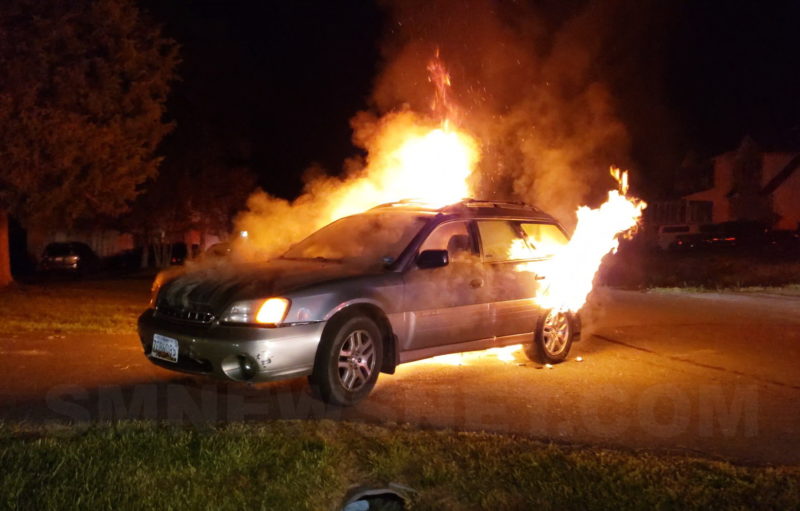 VIDEO: Firefighters Extinguish Vehicle Fire in Lexington Park, No Injuries Reported