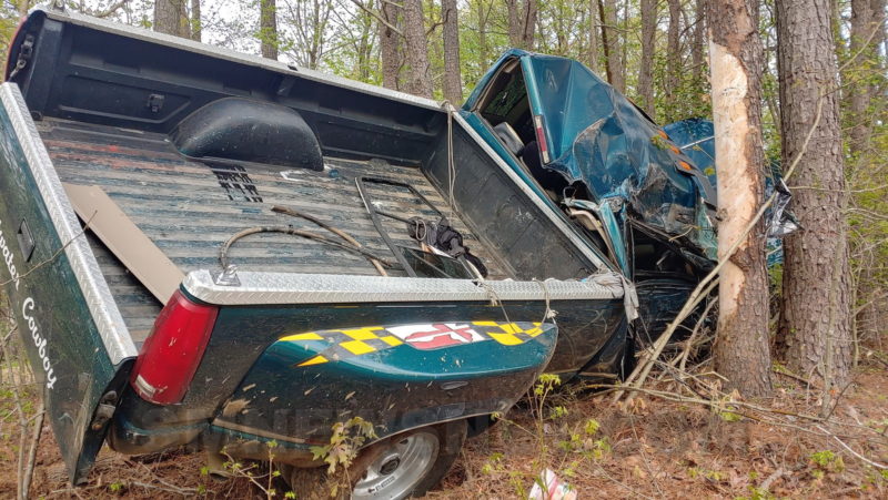 VIDEO: No Injuries Reported After Vehicle Goes Airborne in Single Vehicle Crash in Lexington Park