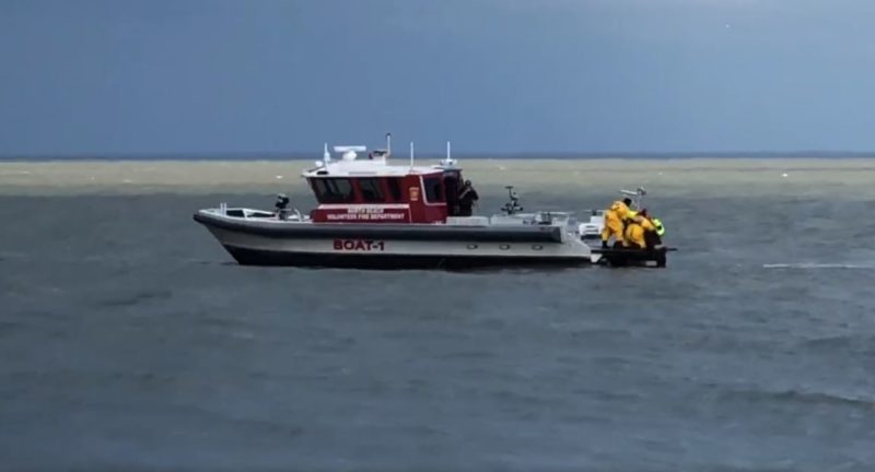 First Responders from Calvert, and Anne Arundel Save Two Men on Fishing Trip After Going Overboard in Chesapeake Bay