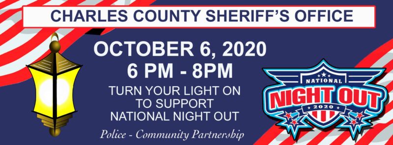 Charles County Sheriff’s Office National Night Out Planned for Tuesday, October 6, 2020