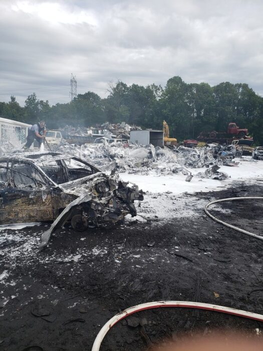 UPDATE Vehicle Fires in Charlotte Hall Scrap Yard Deemed Accidental