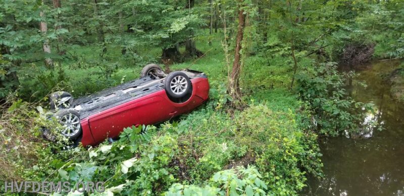 No Injuries Reported After Single Vehicle Rollover in Bryantown