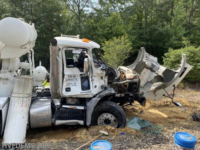 No Injuries Reported After Concrete Mixer Truck is Struck by Train in Waldorf