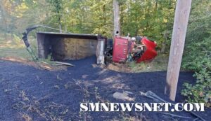 One Injured After Dump Truck Strikes Vehicle and Overturns in Lexington Park