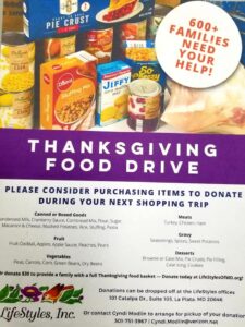 Calvert County Sheriff’s Office, LifeStyles of Maryland Hosting Thanksgiving Food Drive